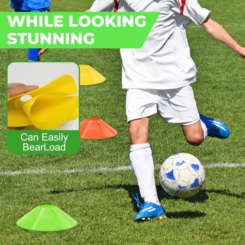 ericotry 20 قطعة حامل كرة القدم للتدريب أقماع كرة القدم أقراص رياضية أقماع تدريب الرشاقة علامات كرة القدم لوازم الألعاب الخارجية رياضات وألعاب أخرى - Image 4